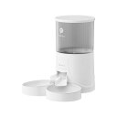 PETULTRA 自動給餌器 猫用 WIFI式 二皿 10秒録音可 4L容量 ステンレス製ボウル付き 2WAY給電 定時定量 盗食防止 半透明タンク お手入れ簡...