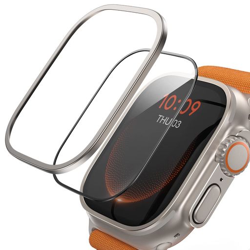 ڥ˥ݸХѡ+9H饹 APPLE WATCH ULTRA 饹ե ˥ : LAMICALL ULTR...