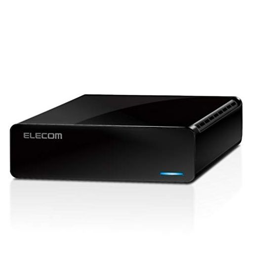 エレコム 外付けハードディスク 2TB USB3.2(GEN1) テレビ録画/パソコン対応 静音ファンレス設計 ELD-FTV020UBK