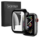 YOFITAR APPLE WATCH 用 ケース SERIES6/SE/5/4 44MM アップルウォッチ保護カバー ガラスフィルム 一体型 PC素材 全面保護 超薄型 装着..