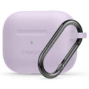 【SPIGEN】 APPLE AIRPODS PRO ケース カラビナ リング 付き シンプル シリコン 収納ケース 軽量 キズ防止 防塵 衝撃 吸収 ワイヤレ...