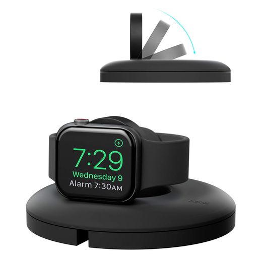 PZOZ APPLE WATCH 充電スタンド APPLE WATCH SERIES 6/5/4/3/2/1 シリコン 充電 クレードル ドック 収納 アップルウォッチ 44MM/42MM/40MM/38MM シリーズ 全機種対応(ブラック)