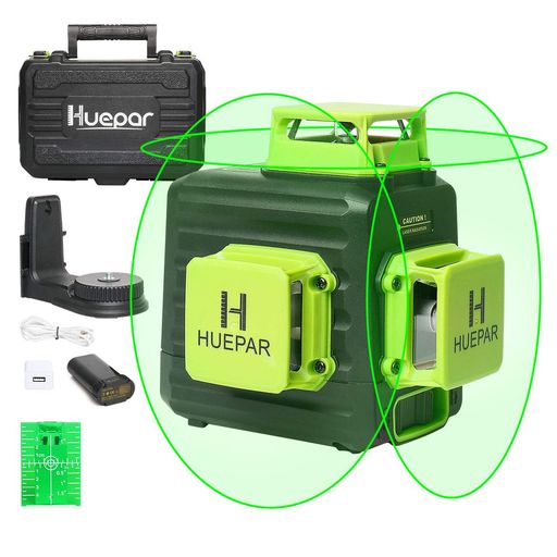 HUEPAR 3X360° レーザー墨出し器 グリ