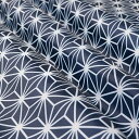 アストロ ポリエステル 生地 大判 約1×1.5M ネイビー 麻の葉柄 布 手芸 ハンドメイド 手作り DIY カットクロス 822-27