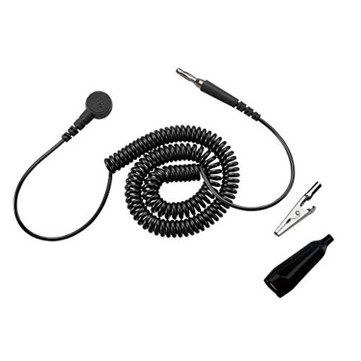 ホーザン(HOZAN)アース線静電気対策ホックタイプワニグチクリップ付コード実効長:1.6mホック径:7mmφ1MΩ..