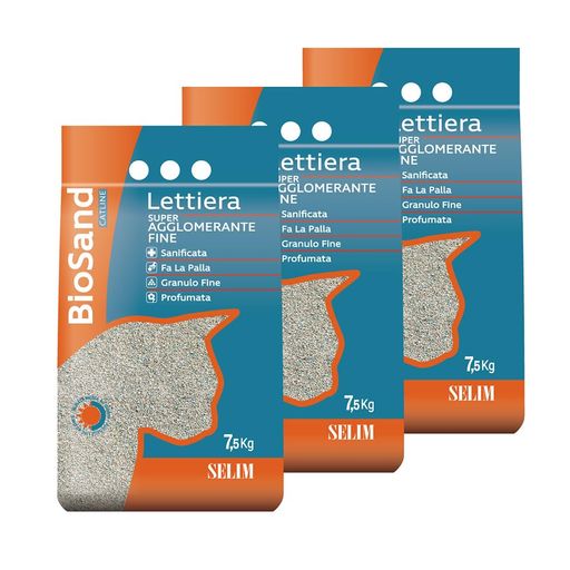 【OFT】セリームバイオサンドグリーン7.5kg(6L)x3個【猫砂鉱物】固まる脱臭小粒消臭ほのかなお花の香りグリーン7.5kg(6L)3個セット