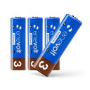 ENEVOLT(エネボルト) 大容量 単3形充電池 3000MAH ニッケル水素充電池 単3 充電池 3R SYSTEMS 防災グッズ 4本セット