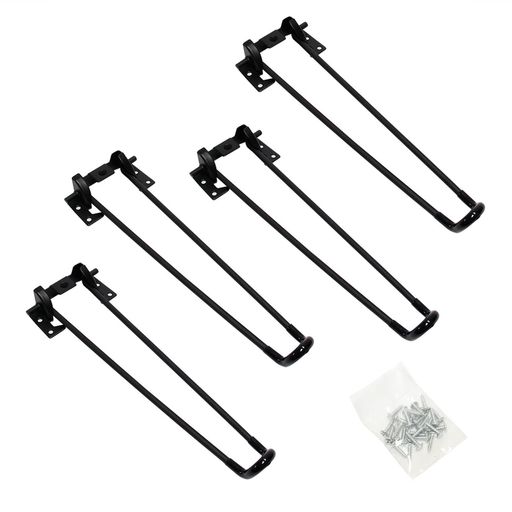 Signstek折りたたみ脚折り畳みテーブル脚ブラックつや消し4本セットDIY座卓用ローテーブル12in30.5cm