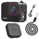 TAORICUP INSTA360 ACE PRO 対応 保護ケース シリコンケース+レンズキャップ+ストラップ INSTA360 ACE PRO 対応 保護カバー アクセサリー 全面保護 キズ防止 紛失防止 黒(2)