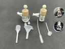 【香りを楽しむ】木製キャップ付きアロマディフューザーボトル-車内にほのかな香りを漂わせる 吊り下げ香水瓶 香水瓶 車用香水瓶(2個セット)