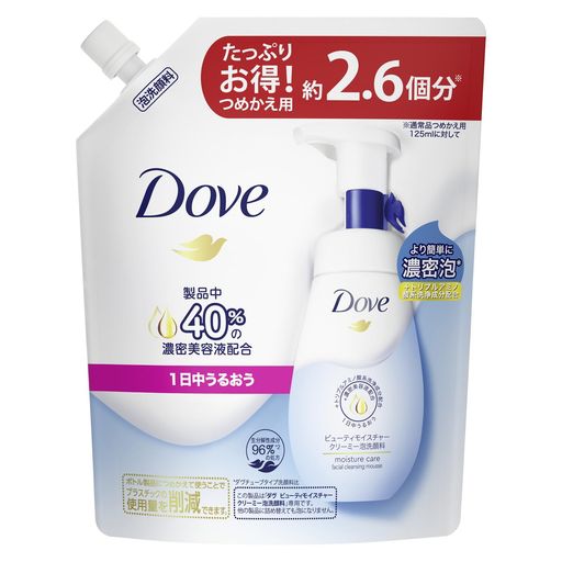 DOVE(ダヴ) ビューティモイスチャー クリーミー泡洗顔料 詰め替え用 大容量 320ML DOVE(ダヴ) ビューティモイスチャー クリーミー泡洗顔料 詰め替え用 大容量 320ML