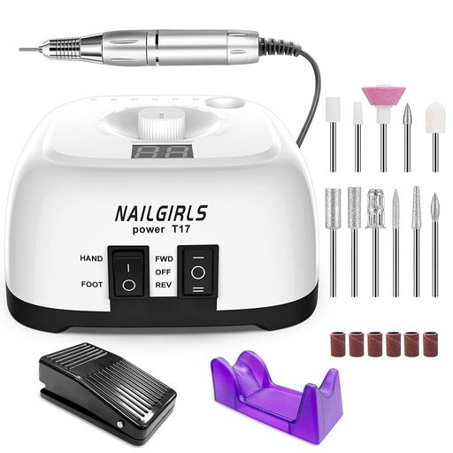 NAILGIRLS電動ネイルマシン11個のビットネイルマシン卓上式電動ネイルケアキットネイルケアジェルネイ..