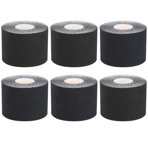 6巻入テーピングテープキネシオテープ筋肉・関節をサポート伸縮性強い汗に強いパフォーマンスを高める5..