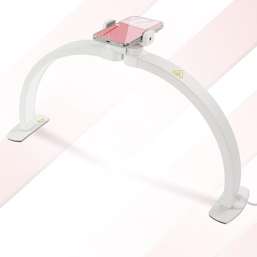 ハーフムーンライト折りたたみ式ネイルデスク用28WプロフェッショナルLEDライトまつげエクステ用デスクランプメイクアップデスクランプ色温度3000K-6000Kサロン家庭用