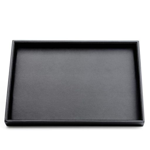 OirlvジュエリートレイフラットトレイPUレザーネックレスブレスレット指輪腕時計ディスプレイ収納高級おしゃれ適格請求書に対応P01701(ブラック)