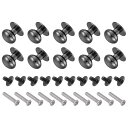 METALLIXITY ミニ引き出し用ノブ(12MM/0.47”)20個セット ネジ付きの亜鉛合金製ミニ丸頭ノブ引き手 - ホームキャビネット引き出しハンドル用...