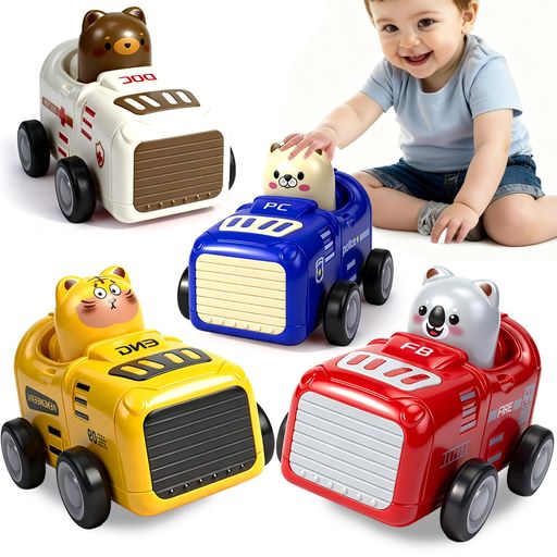 車おもちゃミニカーセットはたらくくるま子供おもちゃレーシングカー知育玩具プレス&ゴー男の子女の子..