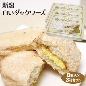 新潟 お土産 新潟白いダックワーズ 8個×3箱 新潟みやげ おみやげ こしひかり コシヒカリ 洋菓子 お菓子 スイーツ 夢えちご