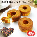 新潟 お土産 新潟米粉キャラメリゼバウム 3個入x5箱 個包装 米粉 バウム バームクーヘン(4)