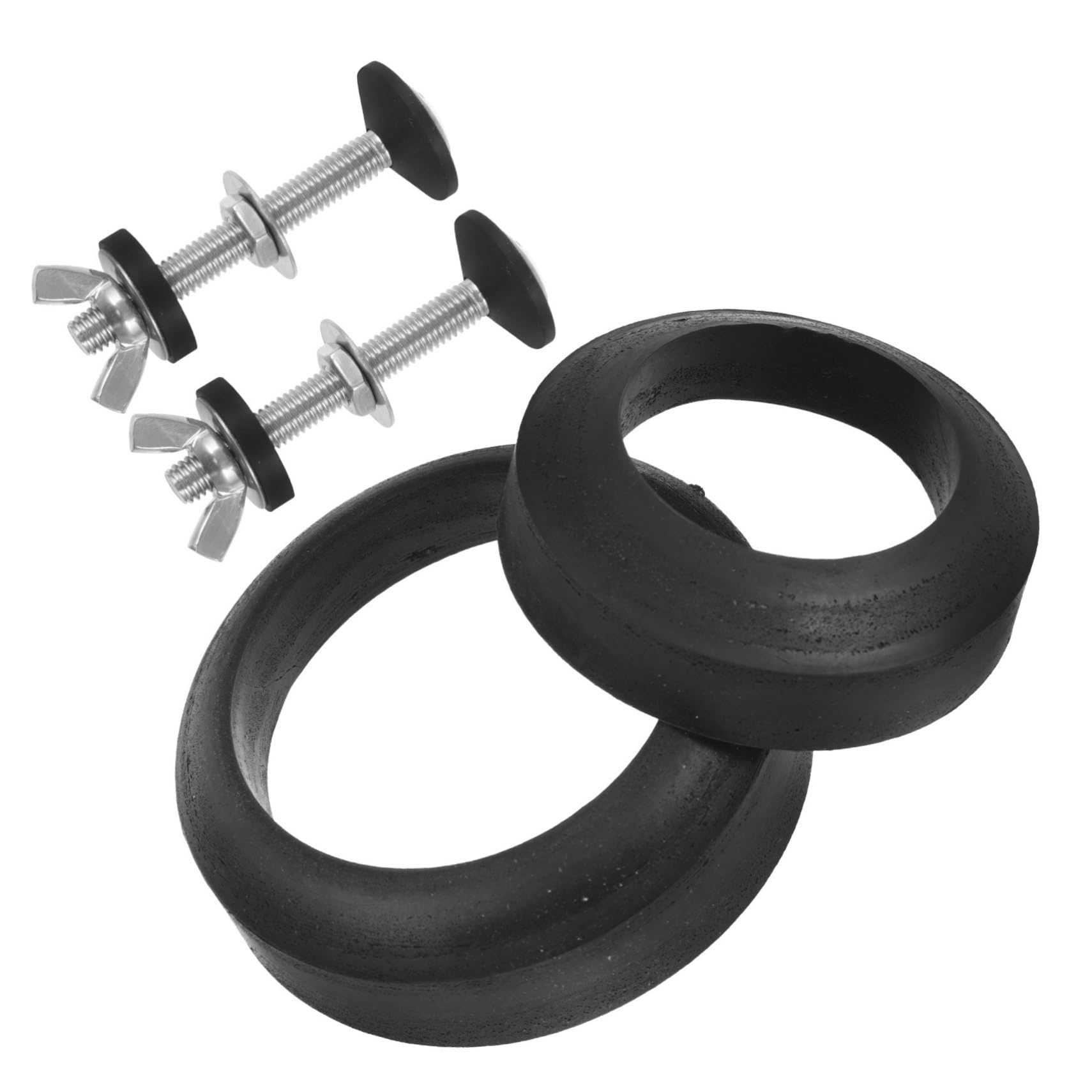 Baluue トイレタンクボルトとパッキン 耐久性のあるゴムとステンレス製 多機能交換部品 簡単取付け ほとんどの標準便座対応 修理用ネジキ