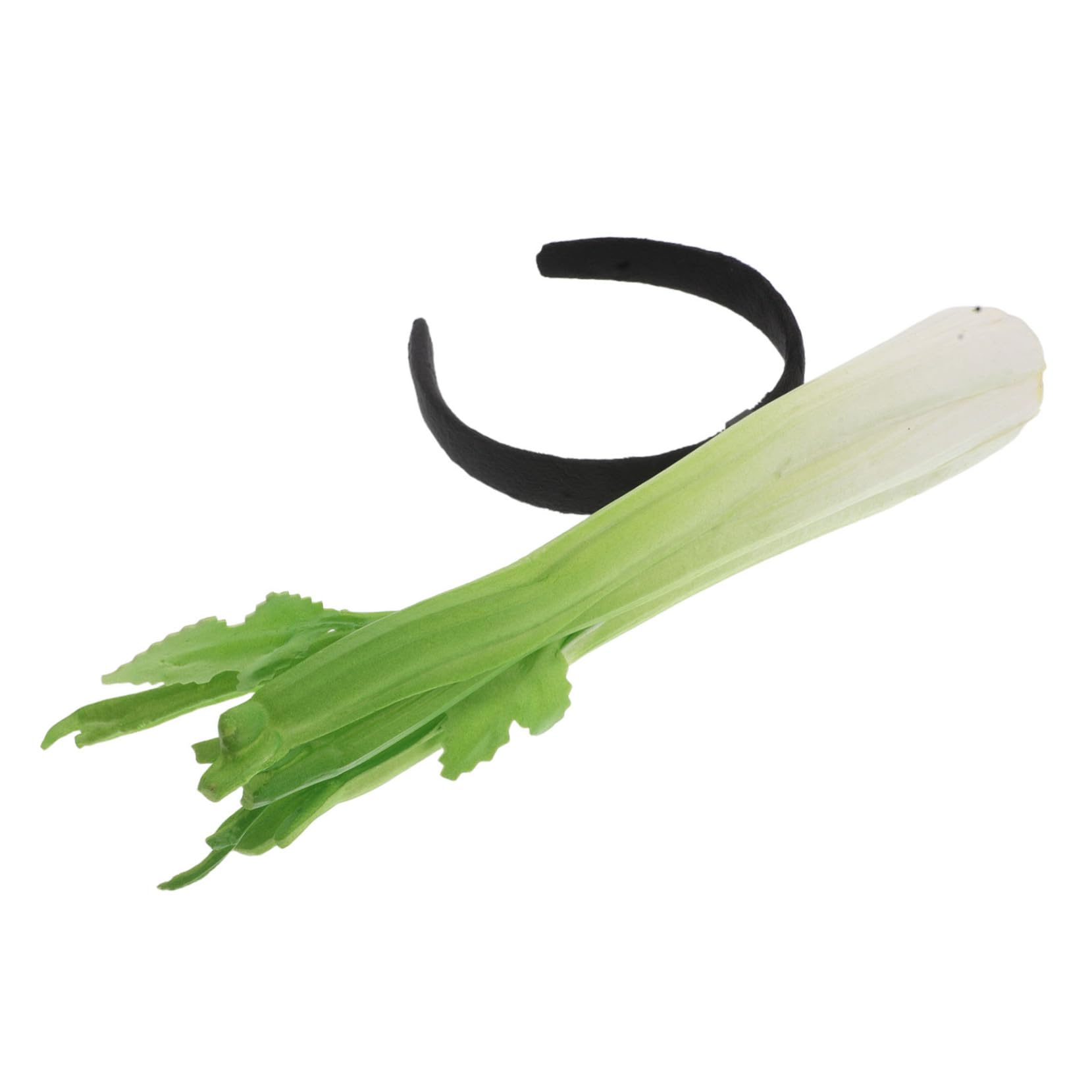 リアルなセロリのヘアフープ 野菜型カチューシャ 面白い野菜のヘッドピース 誕生日パーティーとハロウ..