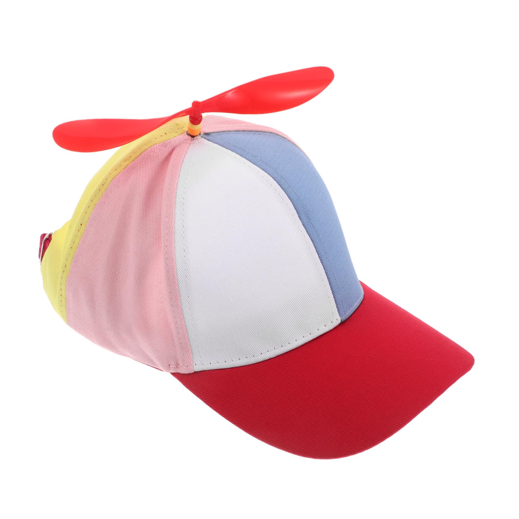 [] 取り外し可能なプロペラ付き竹蜻蜓野球帽 ユニセックス夏用日よけキャップ 屋外イベントやコスチュームにな遊び心あるヘリコプタ