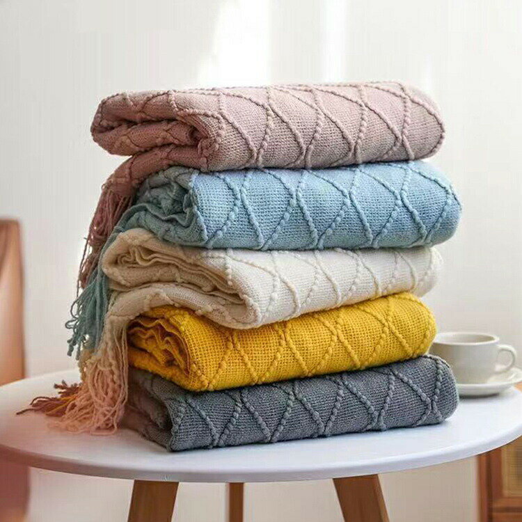 11色!127*152 フリンジ付きブランケット 北欧 大判 マルチカバー 話題で着る毛布 ブランケット おしゃ..