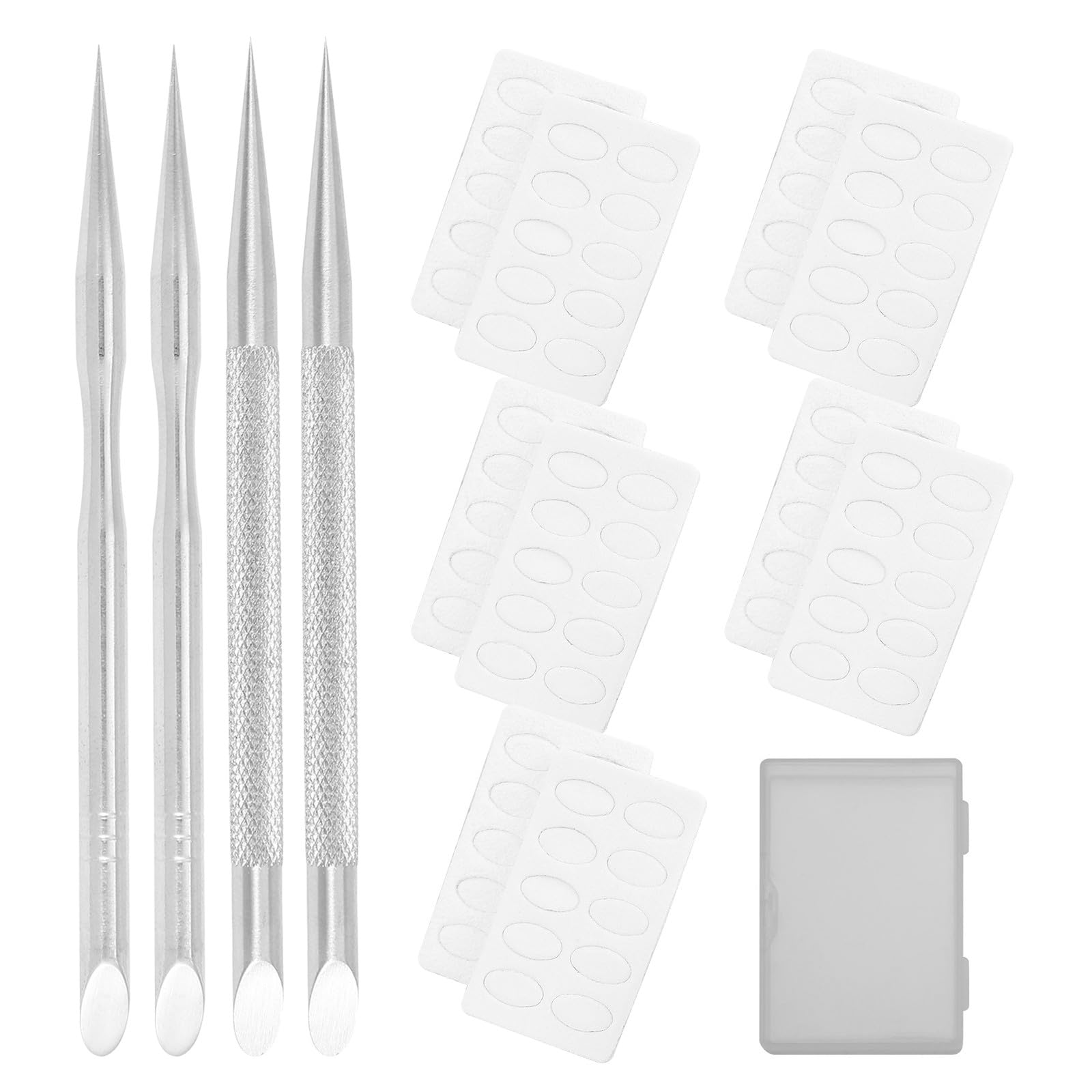 ネイルバッファー2セット：天然およびアクリルネイル用100/180グリットサンドペーパー - 旅行や日常使..