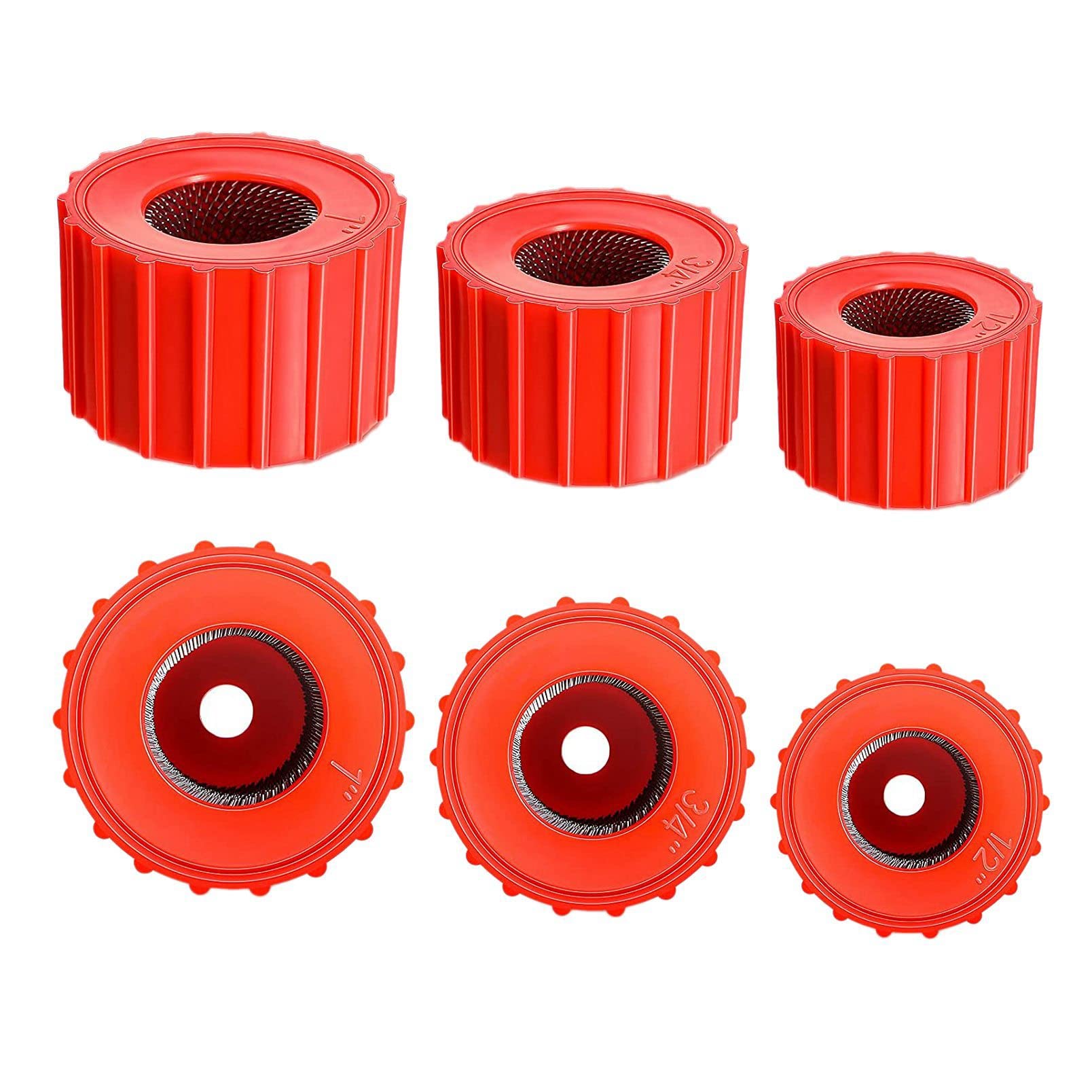 6個の銅パイプクリーナー、便利なサイズの配管工、銅用チューブクリーニングブラシ、銅パイプクリーナー（3サイズ）