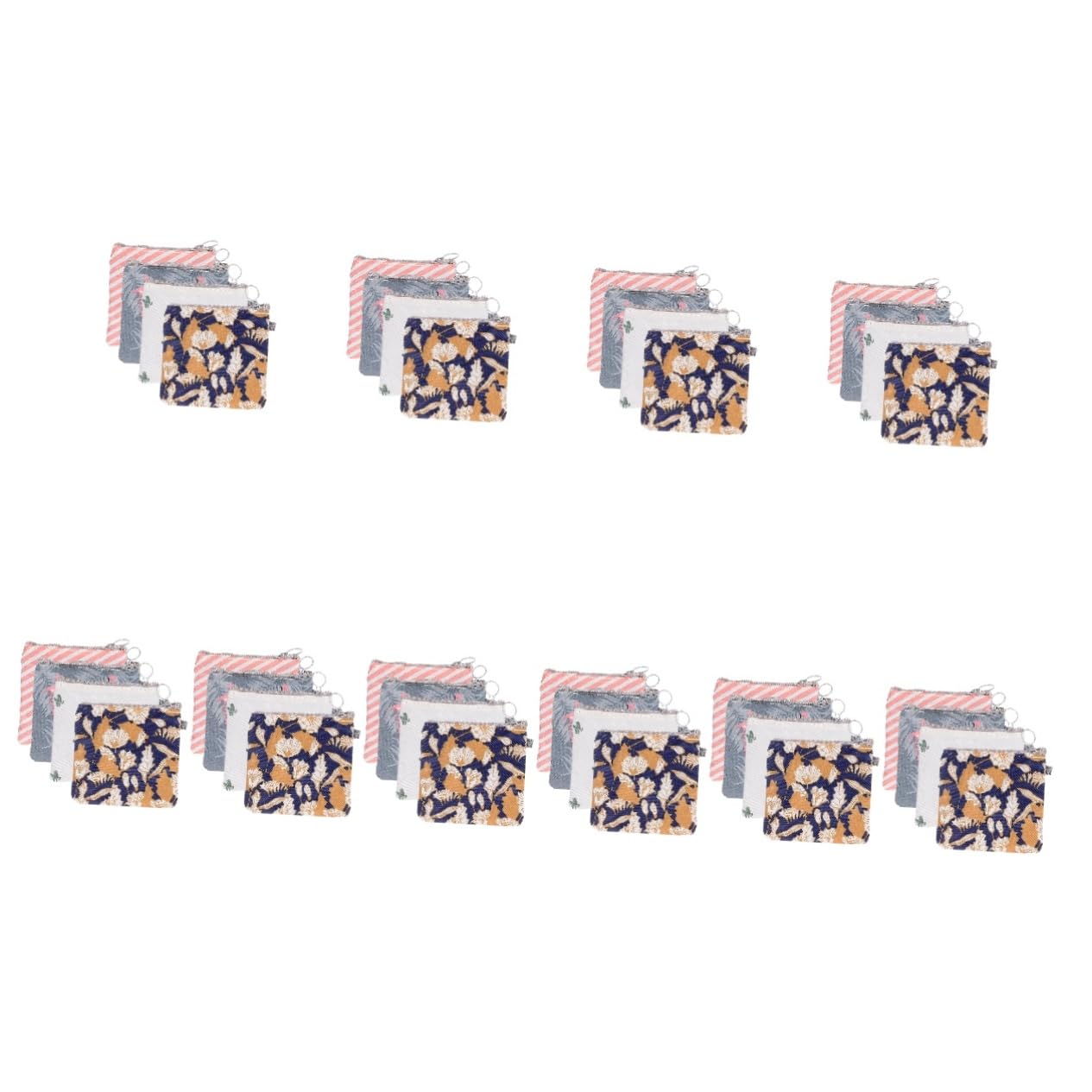 40個 ナプキン用ポーチ 混合デザイン – 月経収納バッグ 耐久素材で旅行や外出に便利