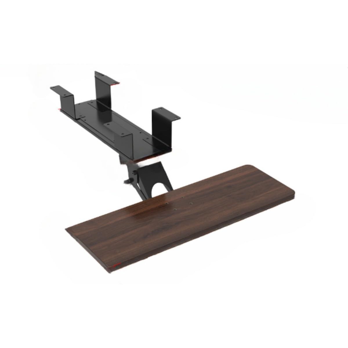 アジャスト可能 スライド式キーボードトレイ 上下高さ調整 エルゴノミクス対応 マウス収納 大型トレイ ..