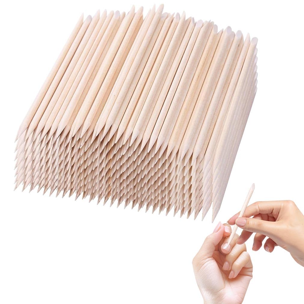 ネイル用オレンジスティック800個 4.5インチ 木製キューティクルプッシャーリムーバーツール マニキュ..