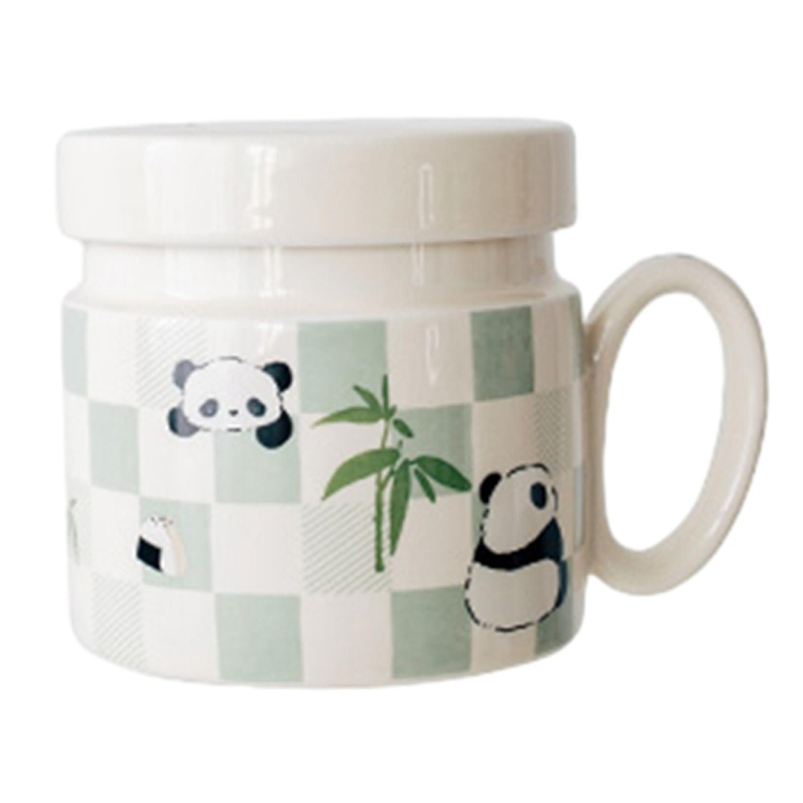 パンダ柄マグカップ陶器380蓋付き...