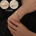 バングル つけっぱなし 金属アレルギー対応 18K コーティング レディース ブレスレット ぷっくり 大人 かわいい シンプル 上品 エレガント ジュエリー ゴ...