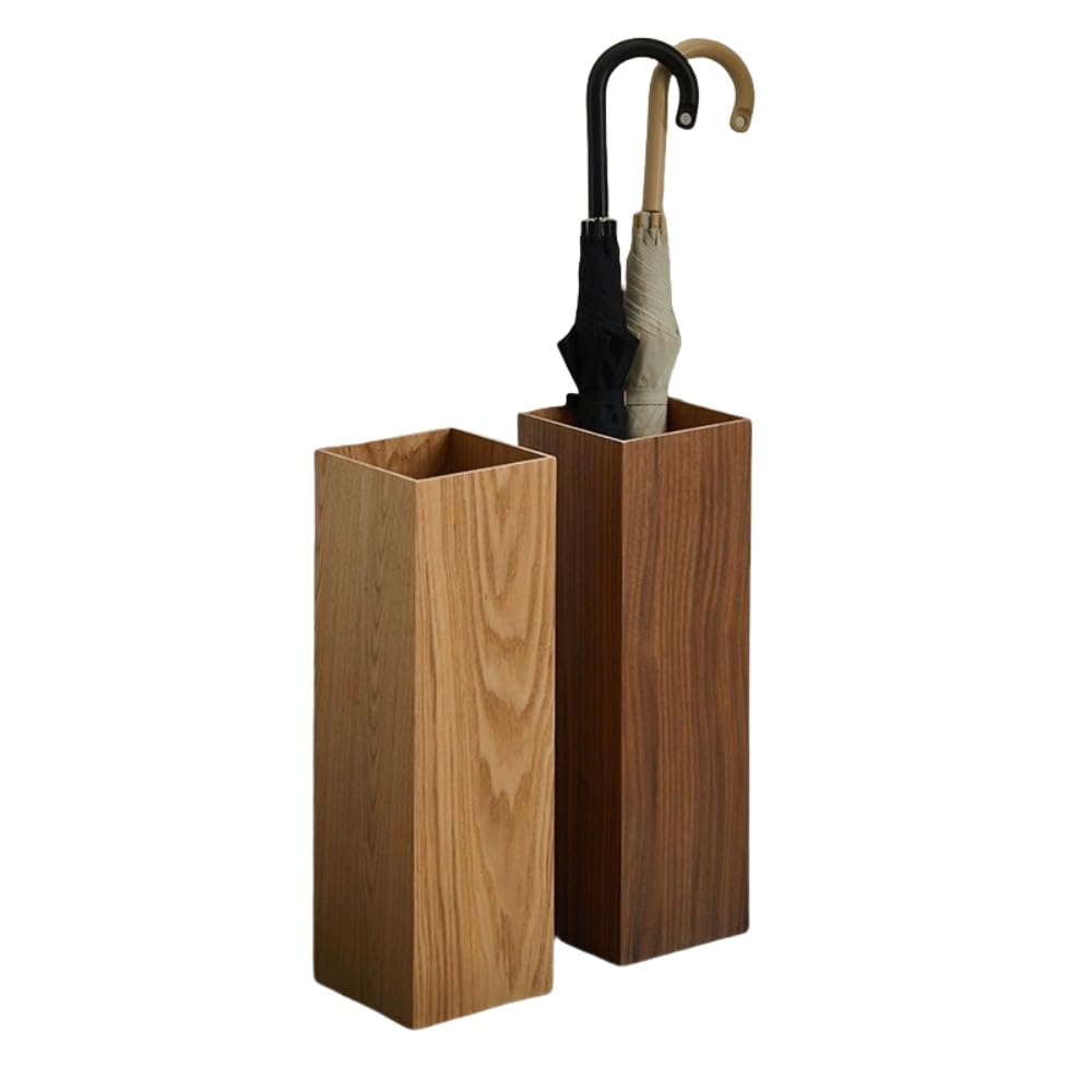 木製傘立て、大容量、オーガナイザー、廊下の入り口、オフィス内部の入り口、ホテルのリビングルーム、ポータブル傘立て、創造的な傘の収納バケツ、ポールスタンド、ブラウン、レトロ (胡桃色)