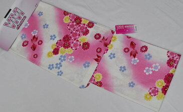 Sy753**ぶらんどViVi*ラメ入り白地とベビー^ピンク系ぼかしに華*赤いべべきた可愛い金魚 【あす楽対応_東海】【RCP】