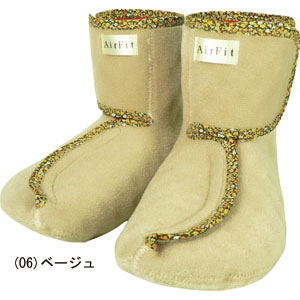 銅の力でぽっかぽか　簡単装着ルームシューズ【代引き手数料無料】