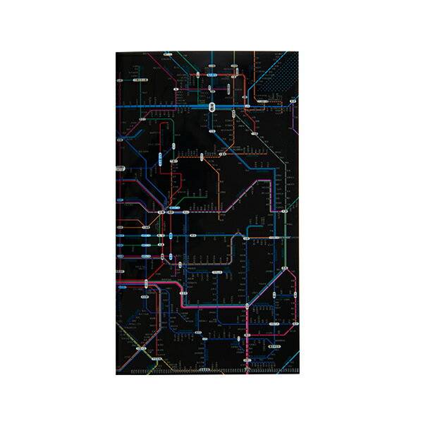 鉄道路線図 チケットホルダー 関西 日本語 ブラック RTHKJB
