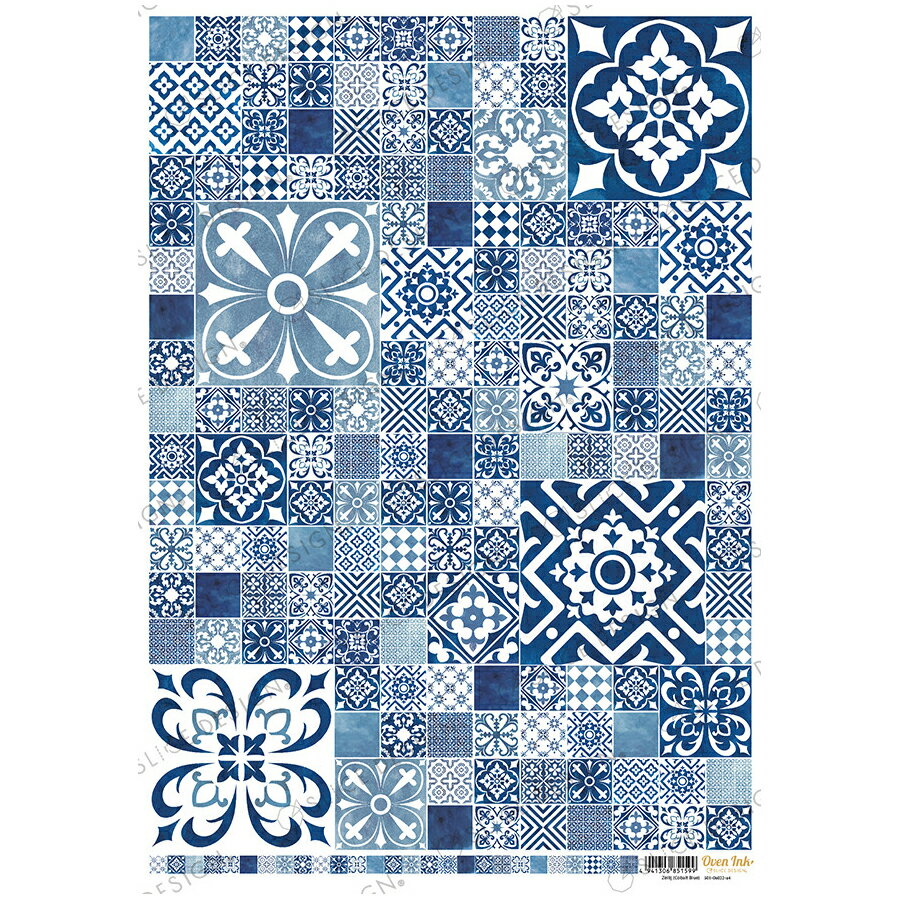 【最大29倍×お買い物マラソン SPU 要エントリー 7/19 20:00 〜 7/26 1:59】 インテリムジャパン Oven Ink オーブンインク アートシート ゼリージュ (コバルトブルー) 501-06022-a4