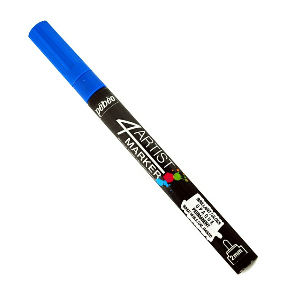 Permanent Marker - pebeo 不透明油性ペイントマーカー 4アーティスト マーカー 2mm ラウンド ダークブルー