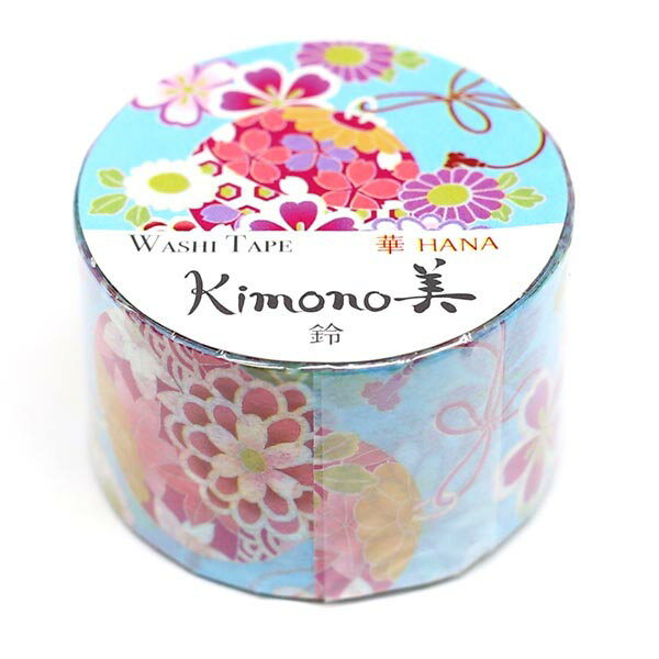 kimono美 和紙マスキングテープ 友禅柄タイプ 鈴 25mm×5m巻 GR-1002