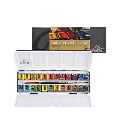 【最大30倍×ブラックフライデー SPU 要エントリー 11/20 20:00 〜 11/27 1:59】 レンブラント 水彩絵具 ハーフパン 24色セット T...