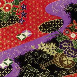 【楽天スーパーSALE！ポイント最大29.5倍 ★要エントリー 12/4 20:00 〜 12/11 01:59】 手染 友禅紙 (菊半裁判) No.17-2