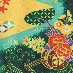 【限定クーポン有！最大28倍×お買い物マラソン SPU 要エントリー 10/4 20:00 〜 10/9 01:59】 手染 友禅紙 (菊半裁判) No.17-4