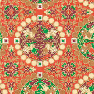 【限定クーポン有！最大28倍×お買い物マラソン SPU 要エントリー 10/4 20:00 〜 10/9 01:59】 手染 友禅紙 (菊半裁判) No.55-2