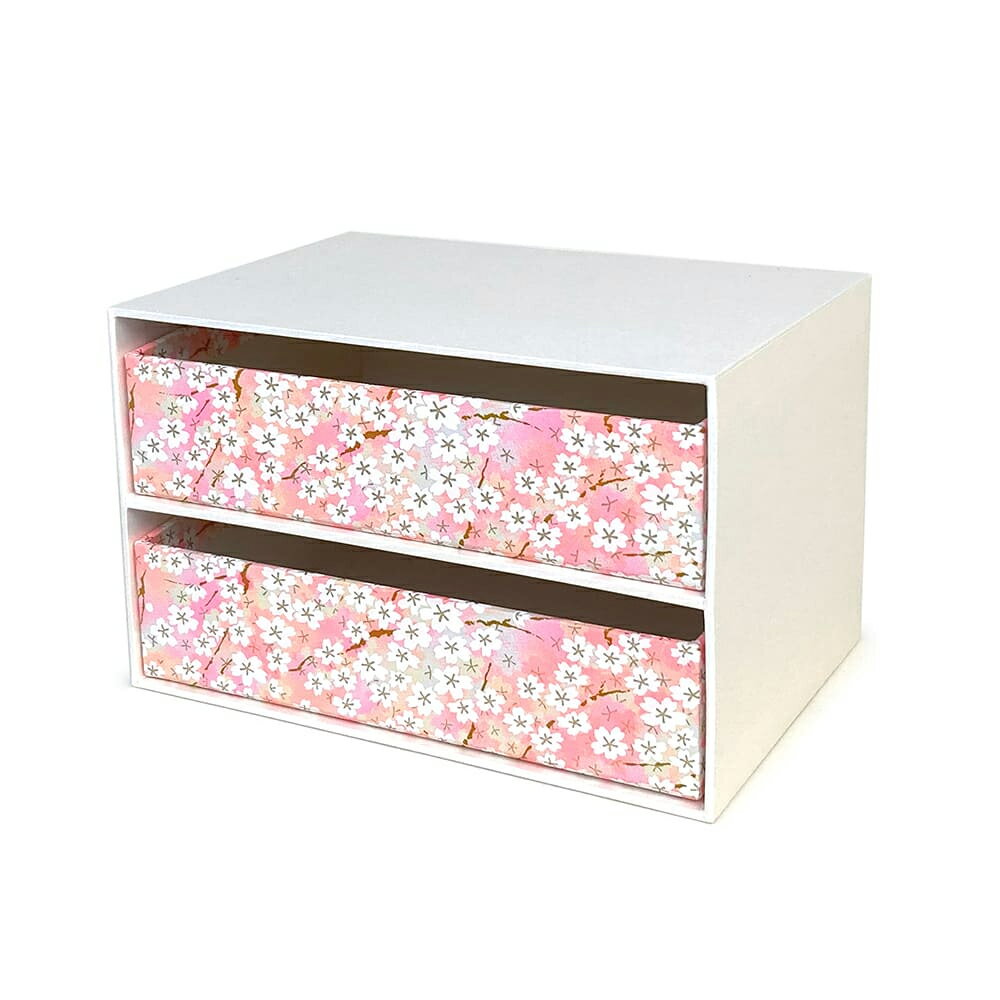 【画材祭り★最大30倍×クーポン企画有 SPU 要エントリー 12/1 00:00 〜 12/1 23:59】 収納箱 スッキリ片付け 卓上チェスト 横長2段 ...