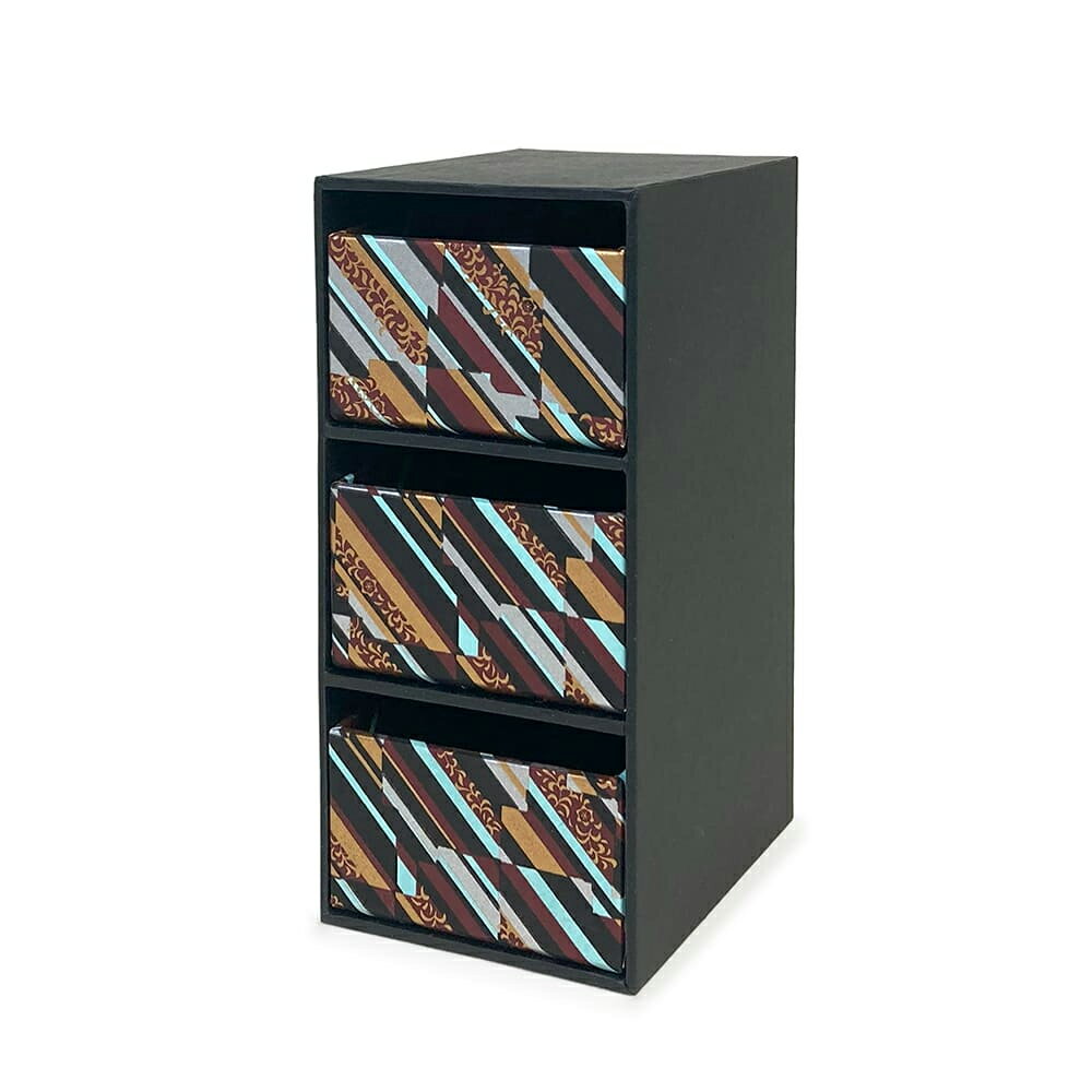 【画材祭り★最大30倍×クーポン企画有 SPU 要エントリー 12/1 00:00 〜 12/1 23:59】 収納箱 スッキリ片付け 卓上チェスト 細型3段 ...