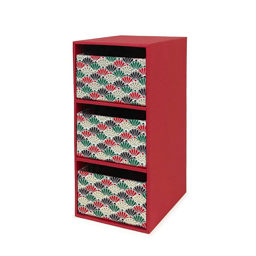 【画材祭り★最大30倍×クーポン企画有 SPU 要エントリー 12/1 00:00 〜 12/1 23:59】 収納箱 スッキリ片付け 卓上チェスト 細型3段 ...