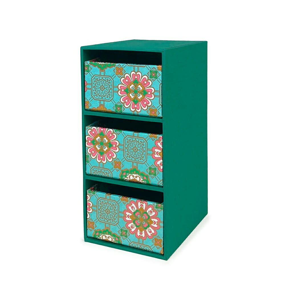 【画材祭り★最大30倍×クーポン企画有 SPU 要エントリー 12/1 00:00 〜 12/1 23:59】 収納箱 スッキリ片付け 卓上チェスト 細型3段 ...