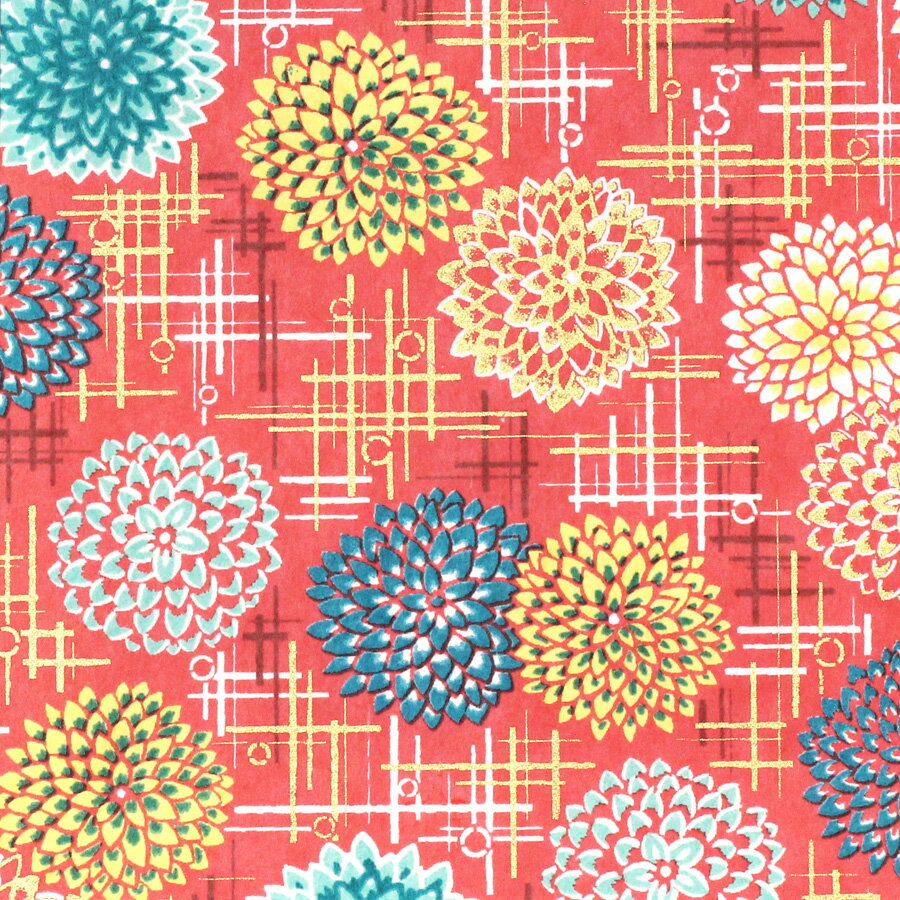 【限定クーポン有！最大28倍×お買い物マラソン SPU 要エントリー 10/4 20:00 〜 10/9 01:59】 手染 友禅紙 (菊半裁判) No.59-2